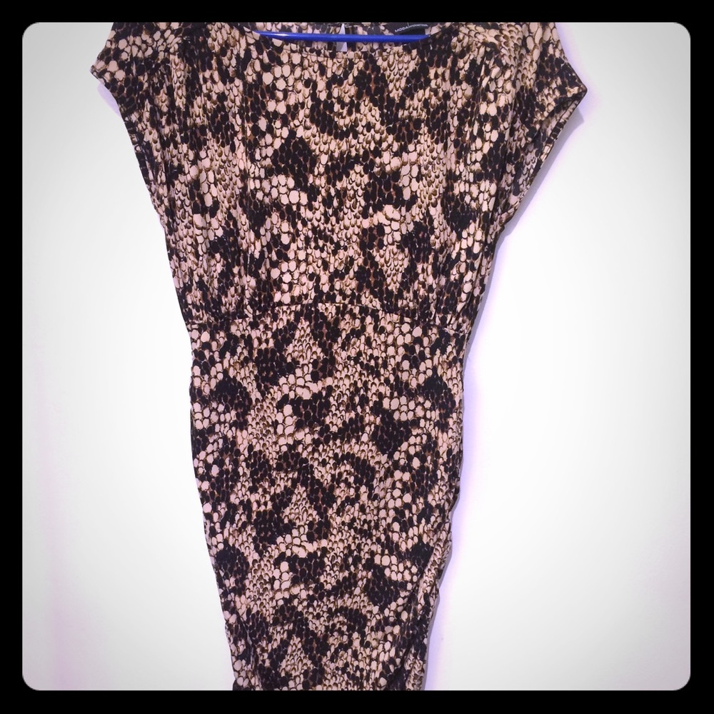 Victoria's Secret snake print ruched dress